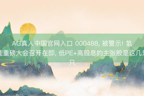 AG真人中国官网入口 000488， 被警示! 氢能重磅大会召开在即， 低PE+高股息的主张股是这几只